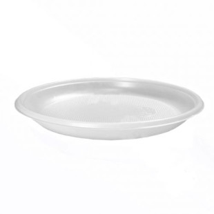 Тарелки одноразовые, диаметр 16,5 см, 100 шт./уп, белые, цена за упаковку