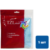 Салфетка универсальная из микрофибры TZLine Glass, размер 36*34 см, синяя