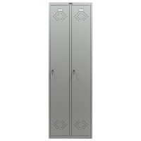 Шкаф индивидуальный Промет "Практик LS (LE) 21-60", 2 секции, 600*500*1860 мм, серый