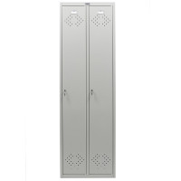Шкаф индивидуальный Промет "Практик LS (LE) 21", 2 секции, 575*500*1830 мм, серый
