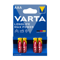 Батарейки Varta LONGLIFE Max Power Micro мизинчиковые AAA LR03, 1.5V, 4 шт./уп, цена за упаковку