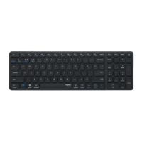 Клавиатура беспроводная Rapoo E9350G, ультартонкая, Bluetooth 5.0, ENG/RUS, металл, темно-серый