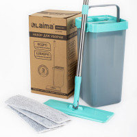 Комплект для уборки Laima Compact Mop, ведро 9/7 л двухкамерное с отжимом + швабра