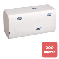 Полотенца бумажные Tork Advanced, 200 шт, 2-х слойные, 23*23 см, ZZ-сложение, белые