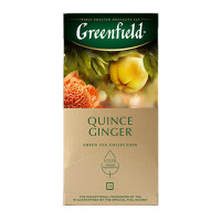 Шай Greenfield Quince Ginger, жасыл шай, 25 қалташа