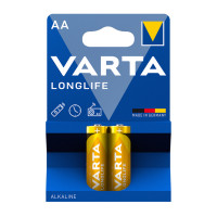 Батарейки Varta LONGLIFE Mignon пальчиковые AA LR06, 1.5V, 2 шт./уп, цена за упаковку