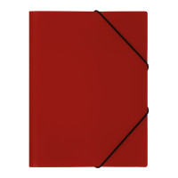 Папка Стамм, А4 формат, 500 мкм, на резинке, красная