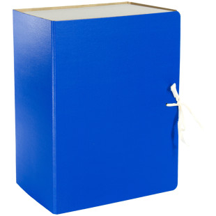 Архивный короб OfficeSpace, 150*240*320 мм, вместимость 1400 листов, с завязками, сплошной, синий