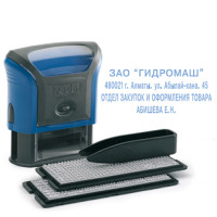 Штамп самонаборный Trodat 4912/DB, 4 строки, 47*18 мм, кириллица+казахские буквы