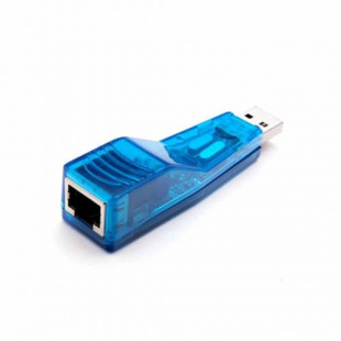 Адаптер Deluxe DLA-RJ USB на Lan RJ-45, 100 Мбит/сек, Express Card, синий