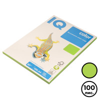 Бумага IQ Color Intensive, А4, 80 г/м2, 100 листов, ярко-зеленая