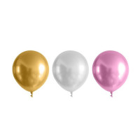 Шары воздушные Феникс-презент, шампань, розовый, золотой, диаметр 30 см, 25 шт в упаковке
