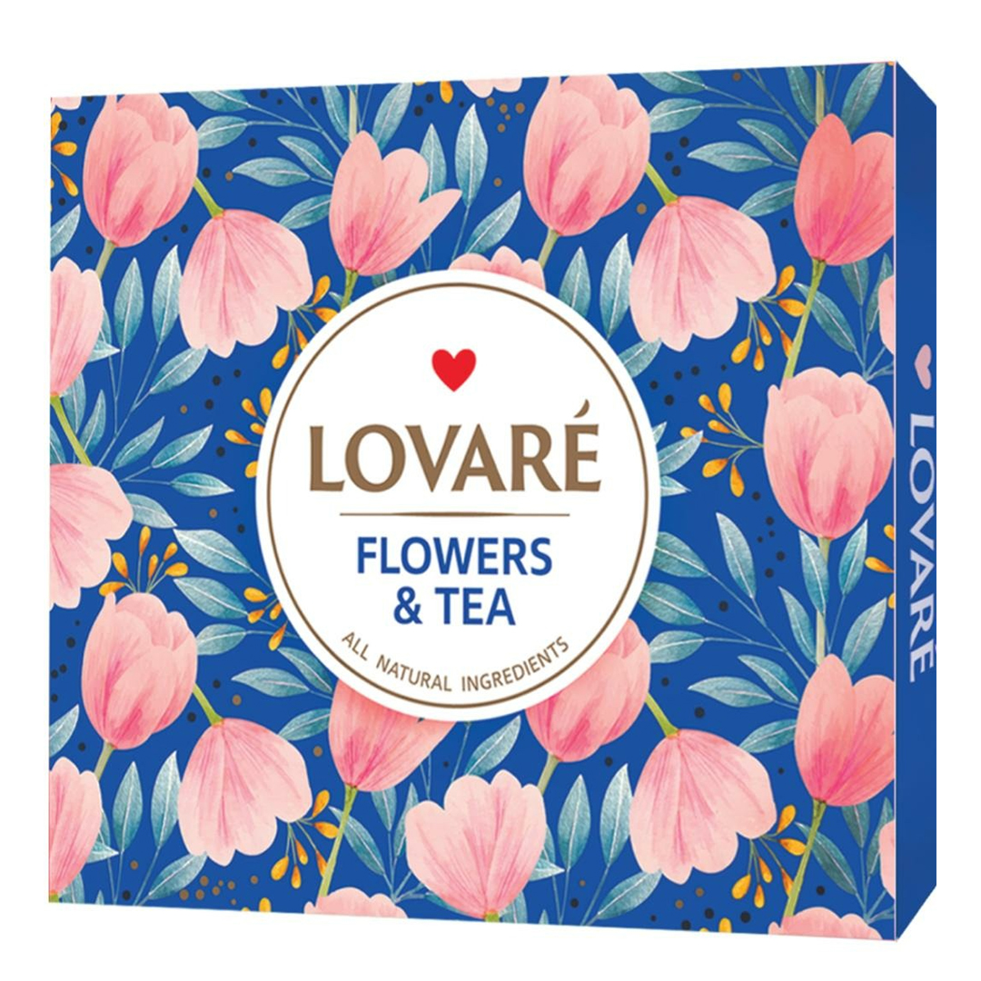 Набор чая Lovare "Flowers&Tea", 12 вкусов, 60 пакетиков, ассорти