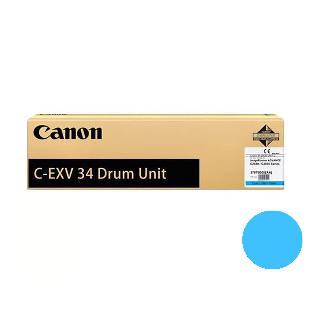 Барабан оригинальный Canon C-EXV34 CY для iR ADV C2020,C2025i,C2030,C2220,C2225i,C2230i, голубой