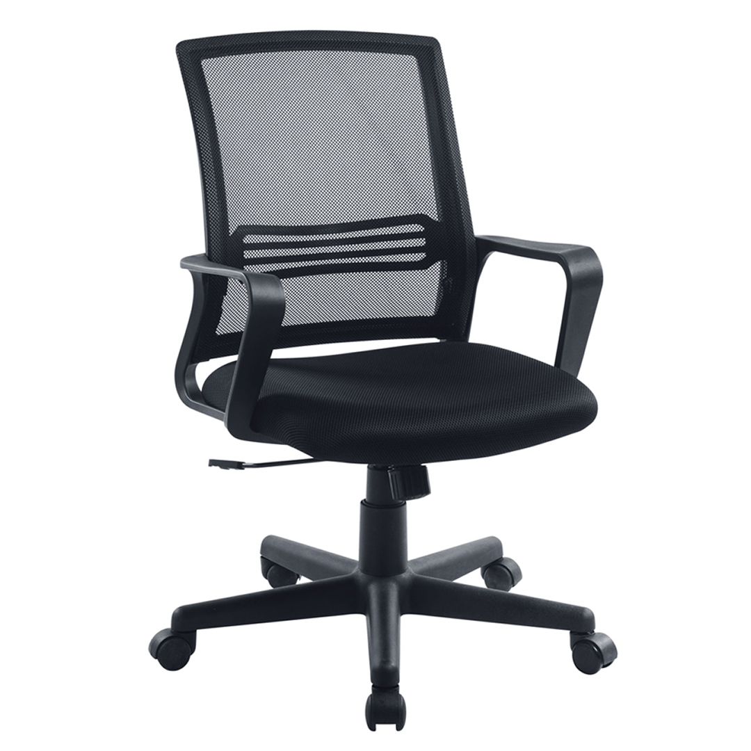 Кресло для персонала Helmi HL-M07 "Comfort", ткань, сетка, черное
