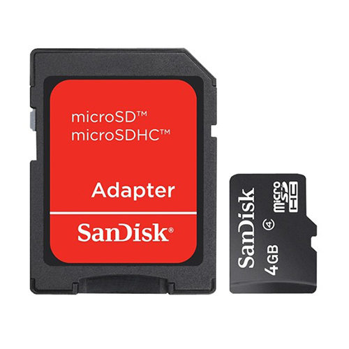 Купить Карта памяти 4 Gb, SanDisk, micro SDHC, 4 класс скорости, с ...