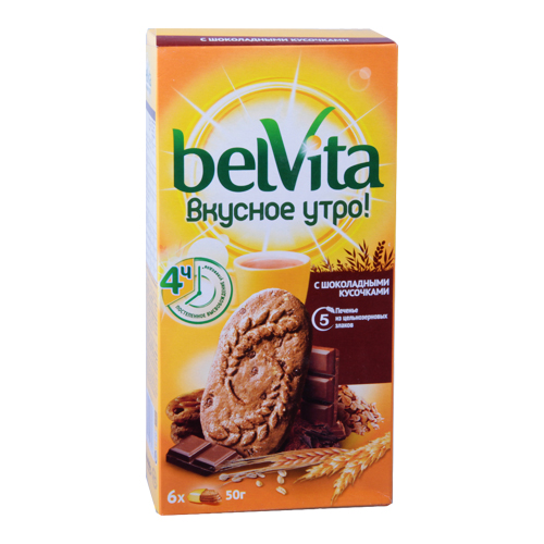 Купить Печенье BelVita "С шоколадными кусочками", 300 гр: в Алмате ...