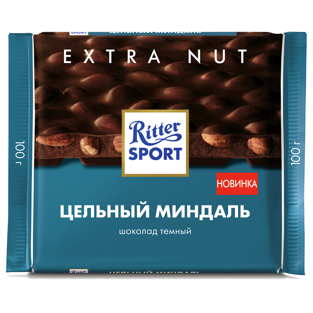 Шоколад темный Ritter SPORT "Цельный миндаль" 100 гр