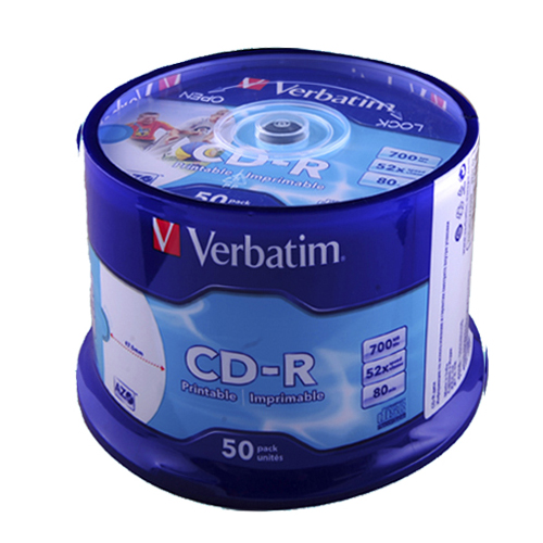 Купить Диск CD-R "Verbatim", 700 Mb, 52x, 80 min, Cake Box, цена за ...