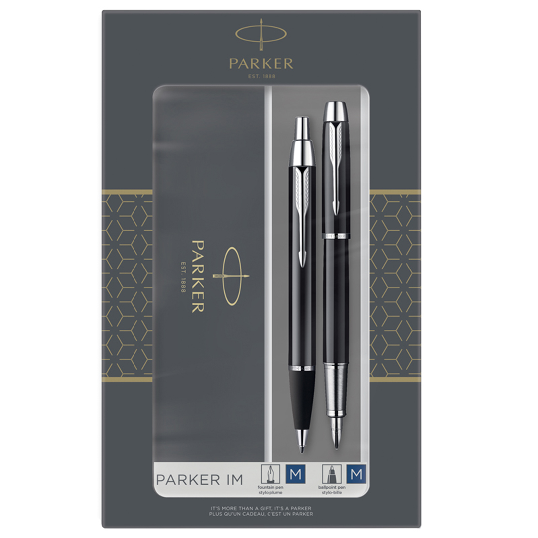 Набор подарочный Parker "IM Black CT", ручка шариковая + ручка перьевая