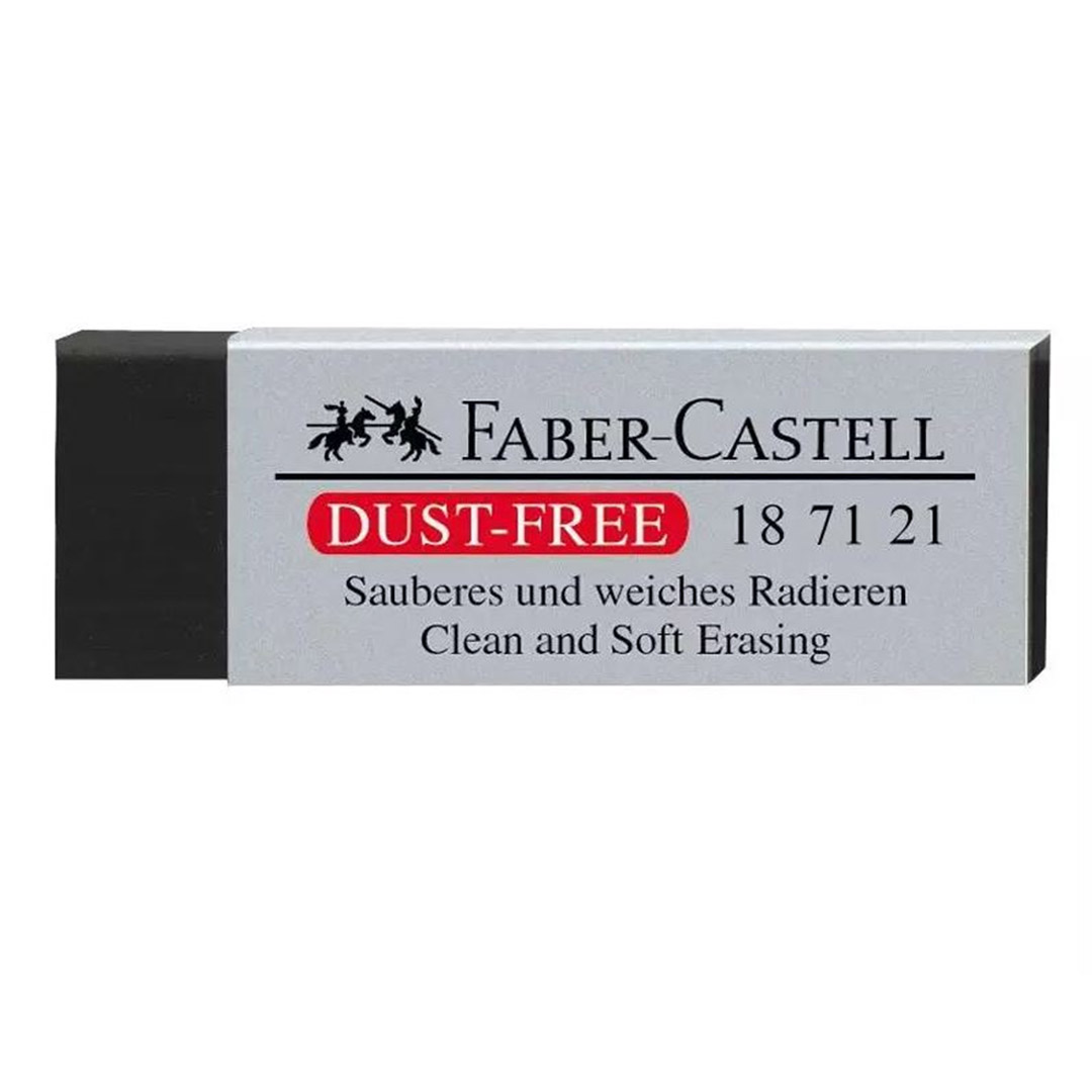 Ластик Faber-Castell "Dust-Free", прямоугольный, картонный футляр, 45*22*13 мм, черный