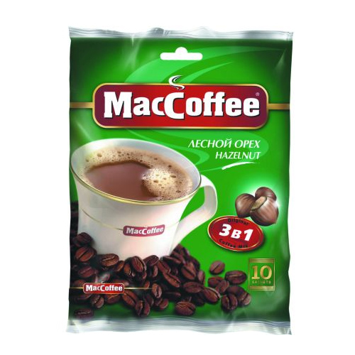 Купить Кофе растворимый MacCoffee со вкусом лесного ореха "3 в 1", 10 ...