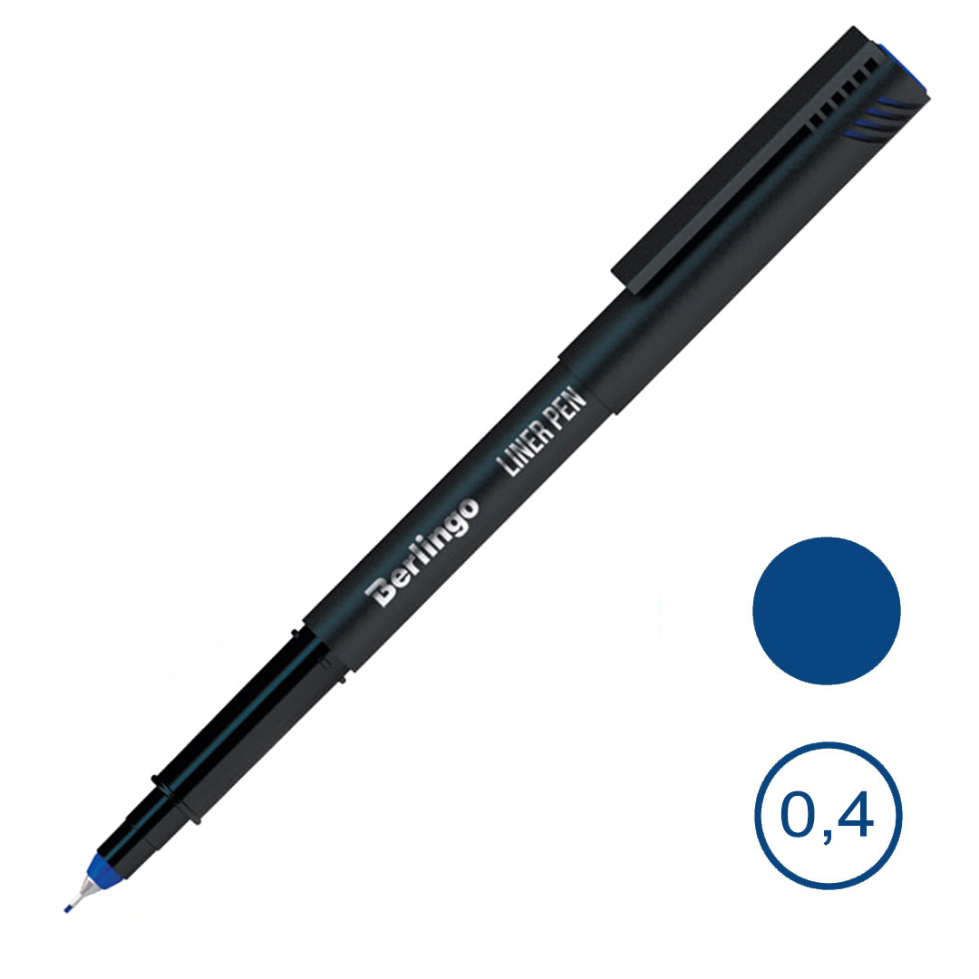 Купить Ручка капиллярная Berlingo "Liner Pen", 0,4 мм, синяя, цена за ...