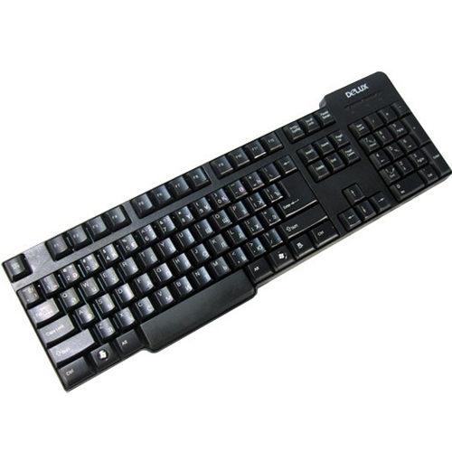 Купить Клавиатура проводная Delux DLK-8050TB, USB+PS/2, ENG/RUS/KAZ ...