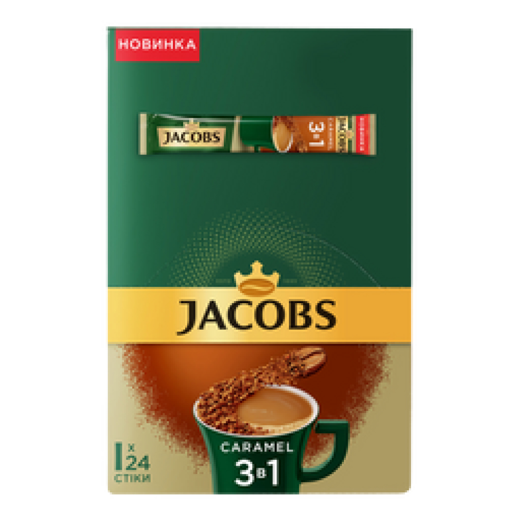 Кофе растворимый Jacobs Caramel, 24 пакетиков