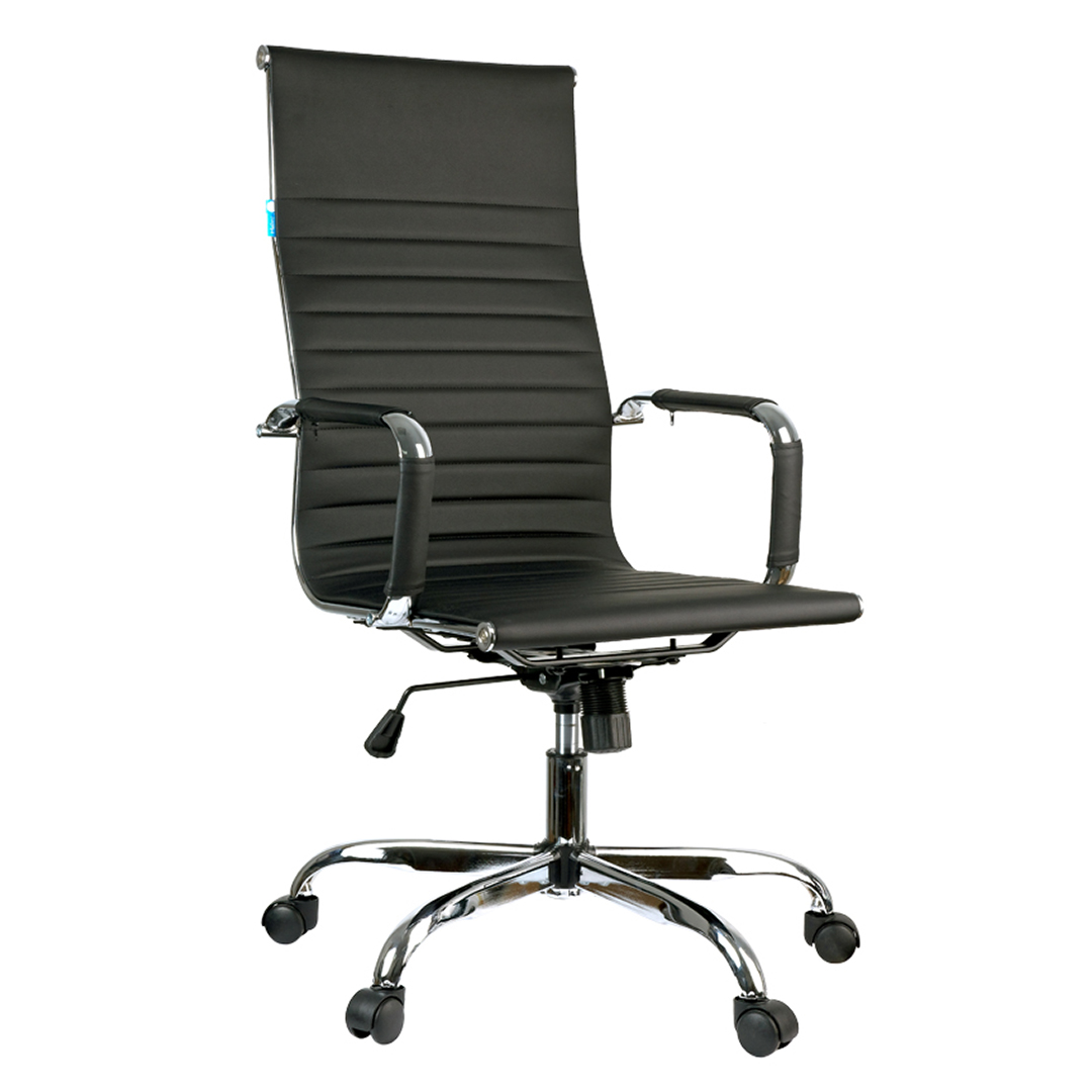 Кресло для руководителя Helmi HL-E17 "Slim", экокожа, черное