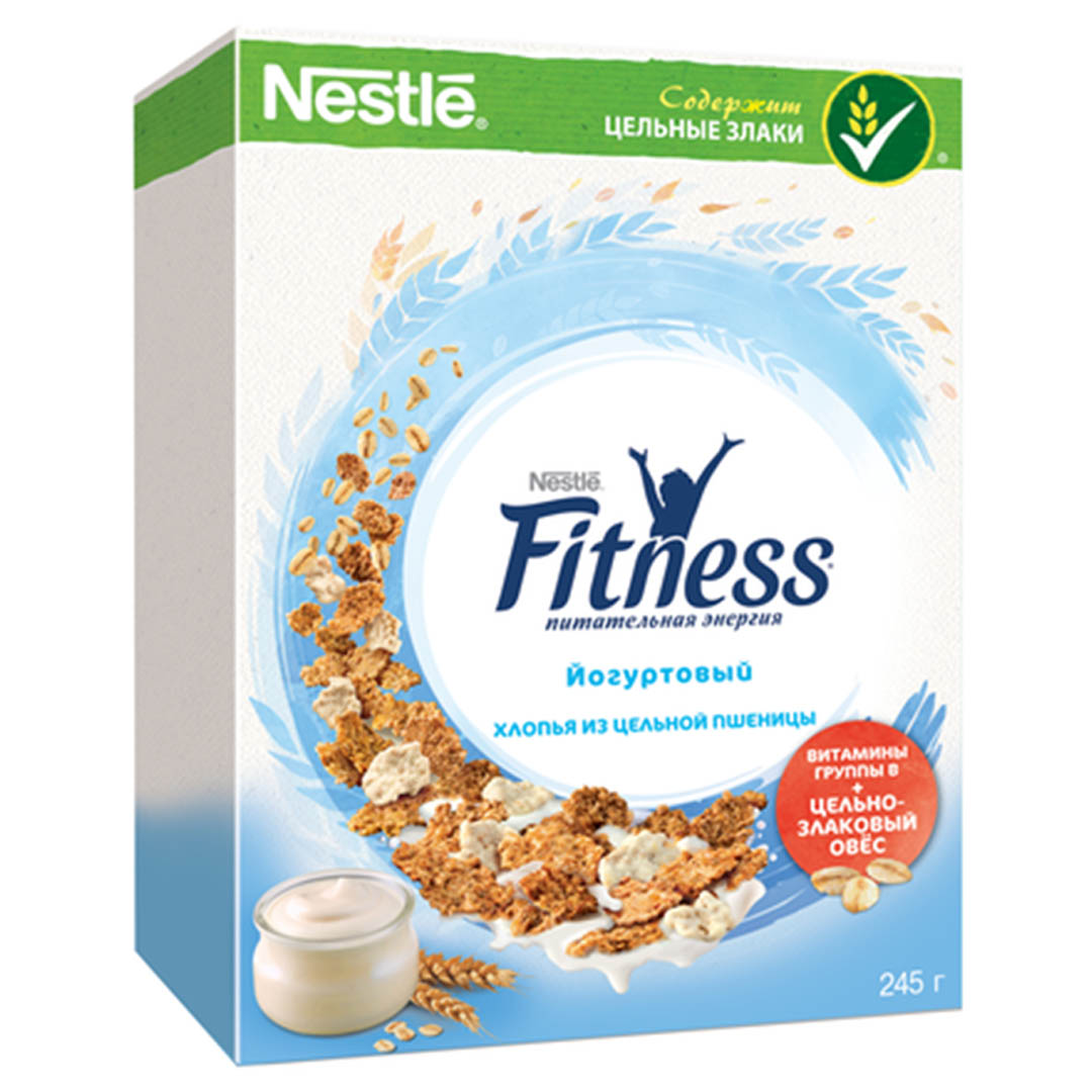Купить Хлопья Nestle Fitness "Йогуртовый", картонная упаковка, 245 гр ...