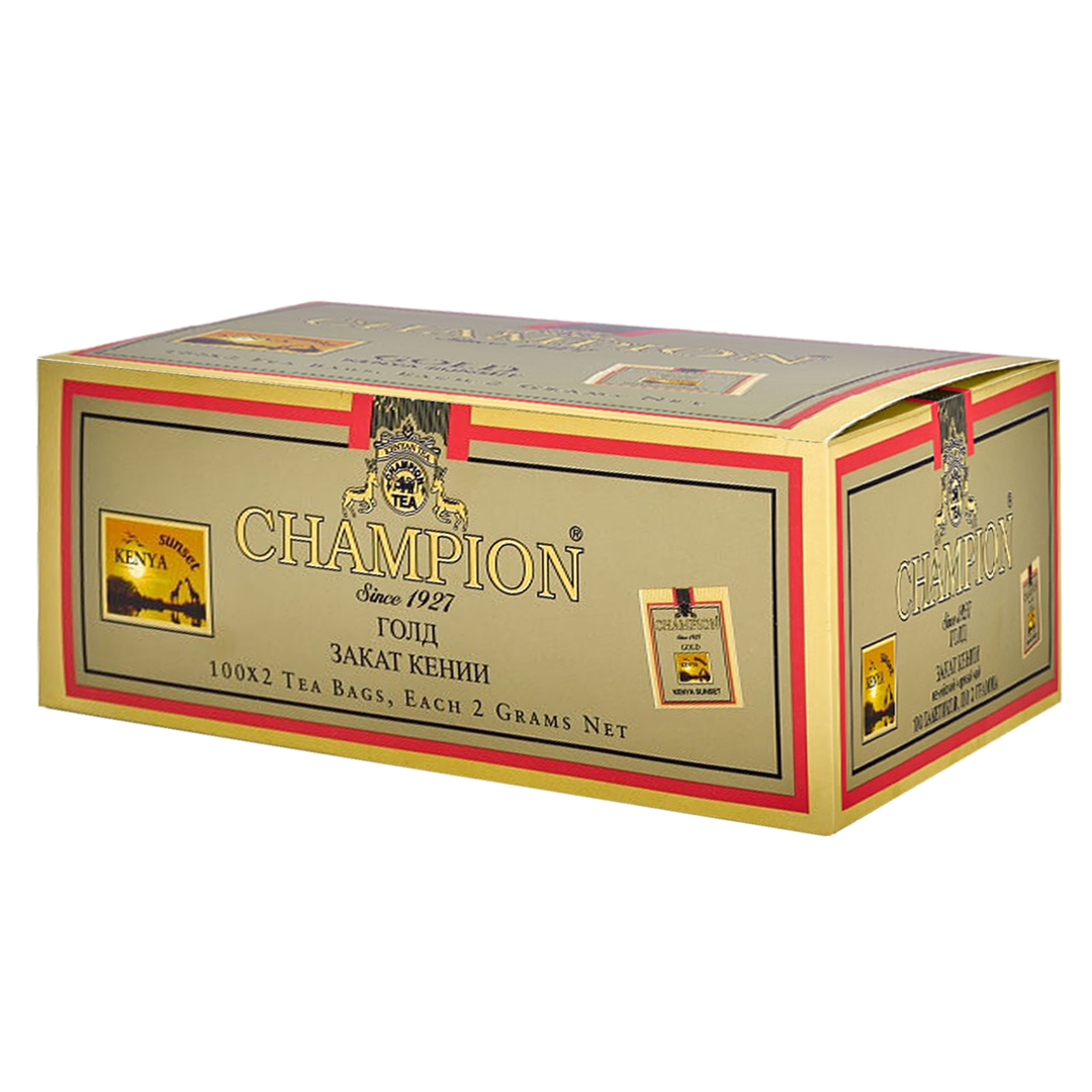 Чай Champion Gold "Закат Кении", черный, 100 пакетиков