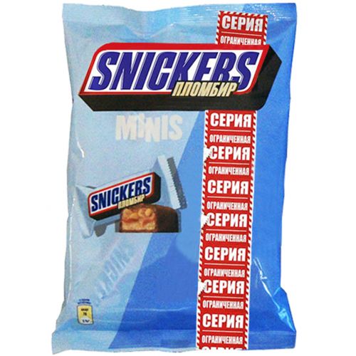 Купить Шоколадные батончики Snickers minis "Пломбир", 180 гр: в Алмате ...