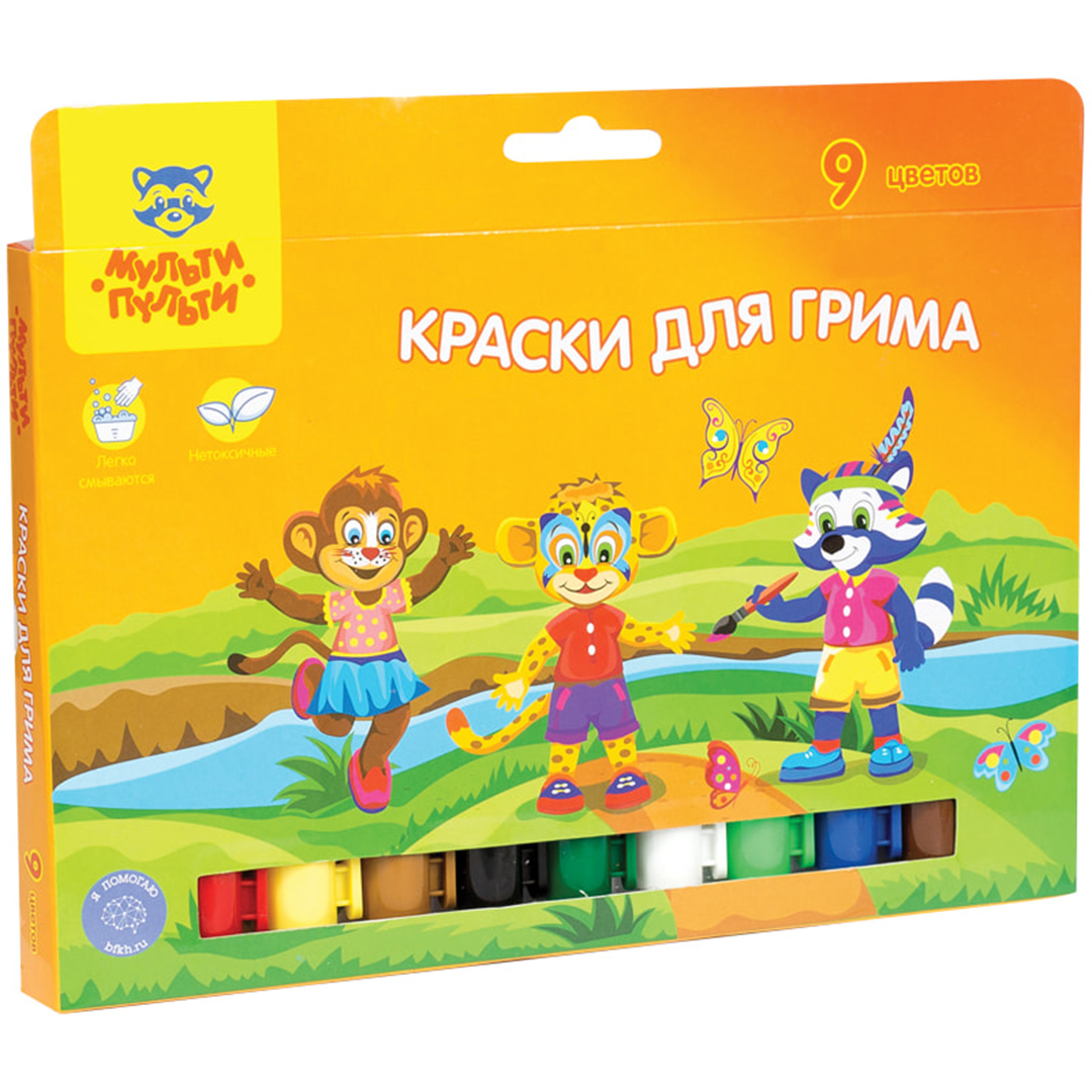 Купить Краски для грима Мульти-Пульти "Приключения Енота", 9 цветов: в ...