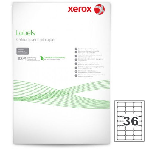 Купить Этикетка самоклеящаяся Xerox Labels, A4, размер 70*24 мм, 36