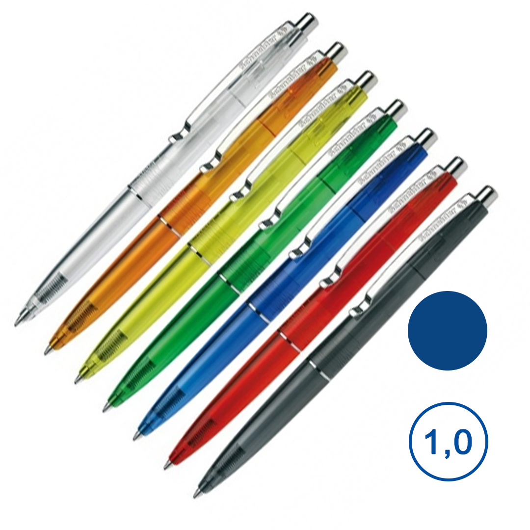 Ручка шариковая автоматическая Schneider "K20 Icy Colours", 1 мм, корпус ассорти, синяя