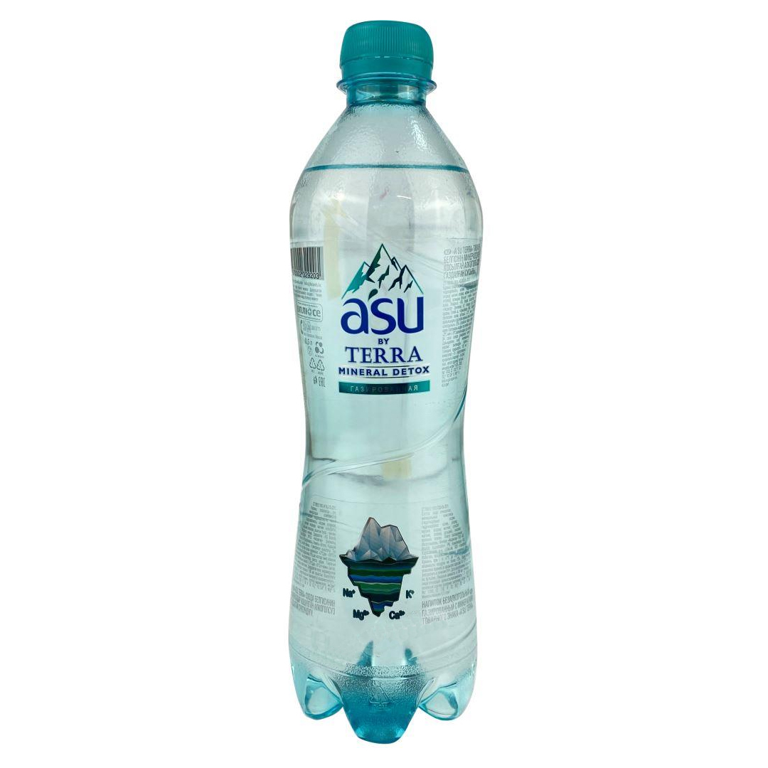 Вода газированная питьевая "ASU Terra" с минералами, 1 л