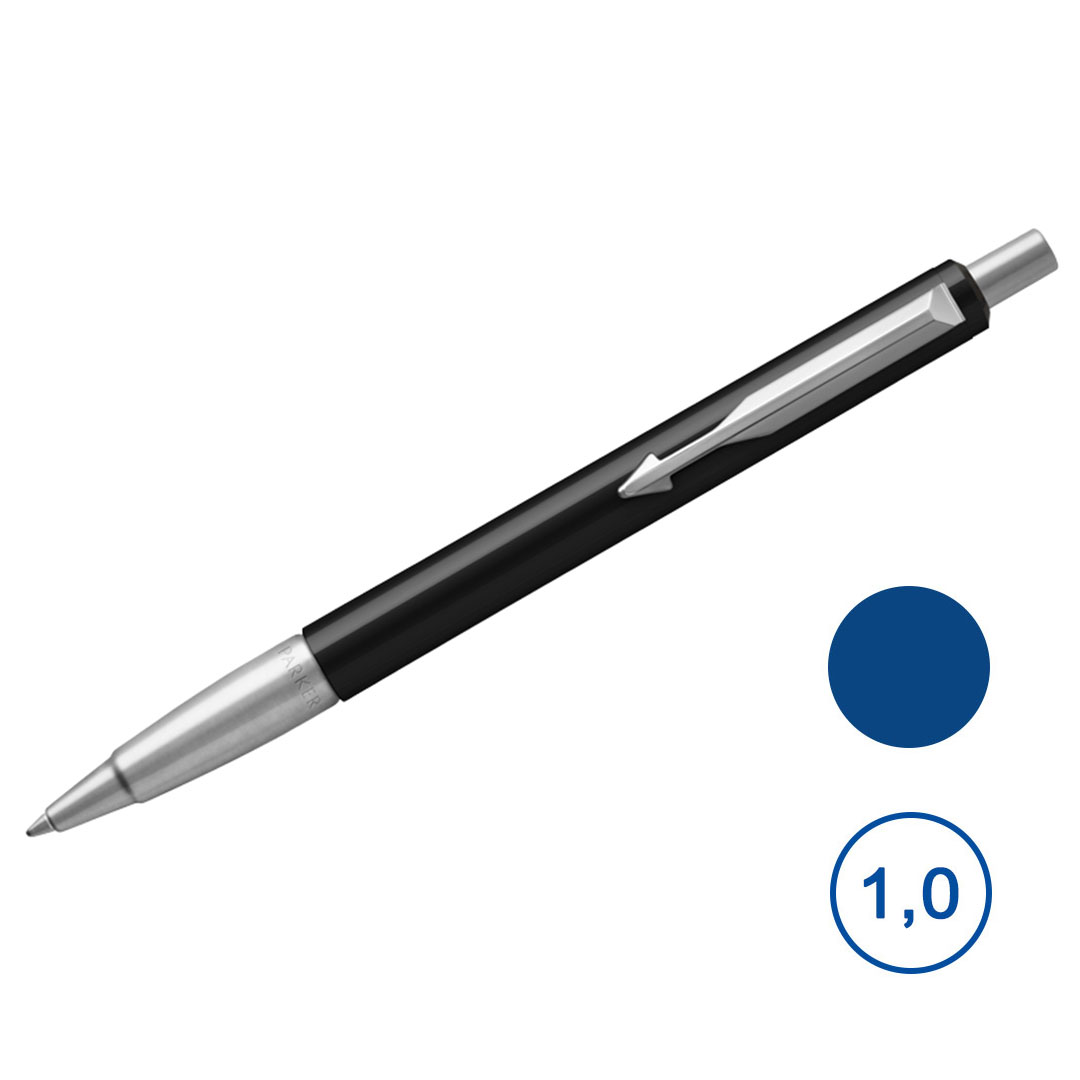 Ручка шариковая Parker "Vector Limited Edition Black CT", 1 мм, синяя