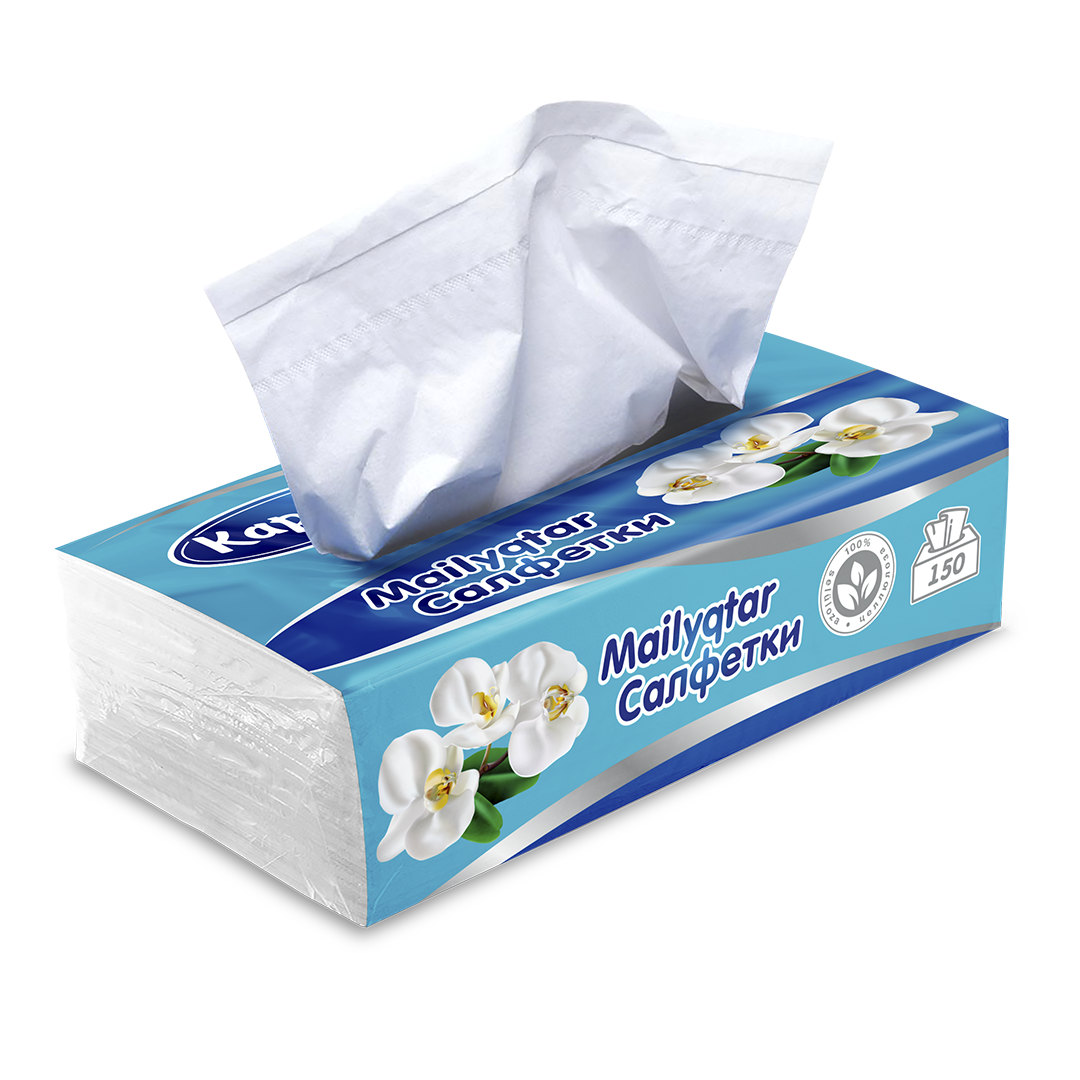 Купить Салфетки Карина, 2-х слойные,150 шт., размер листа 15,5*20 см ...