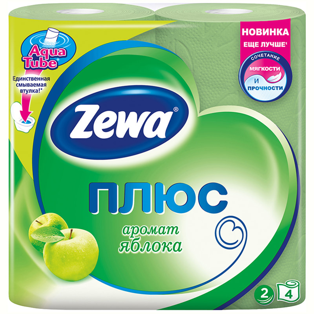 Купить Туалетная бумага рулонная Zewa Плюс, 23 метров, 2-х слойная, 4 ...
