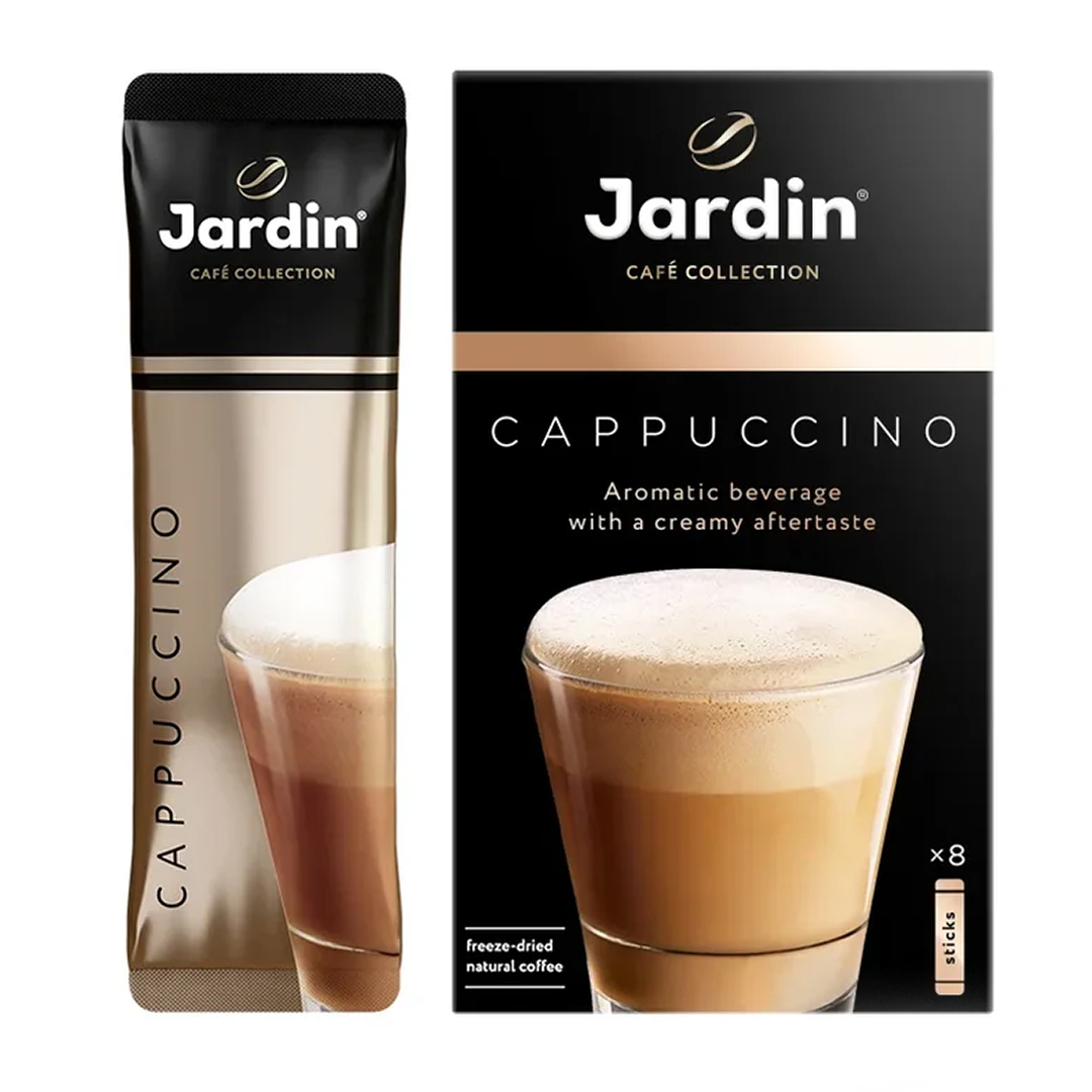 Кофе растворимый Jardin "Cappuccino", 3 в 1, 8 пакетиков