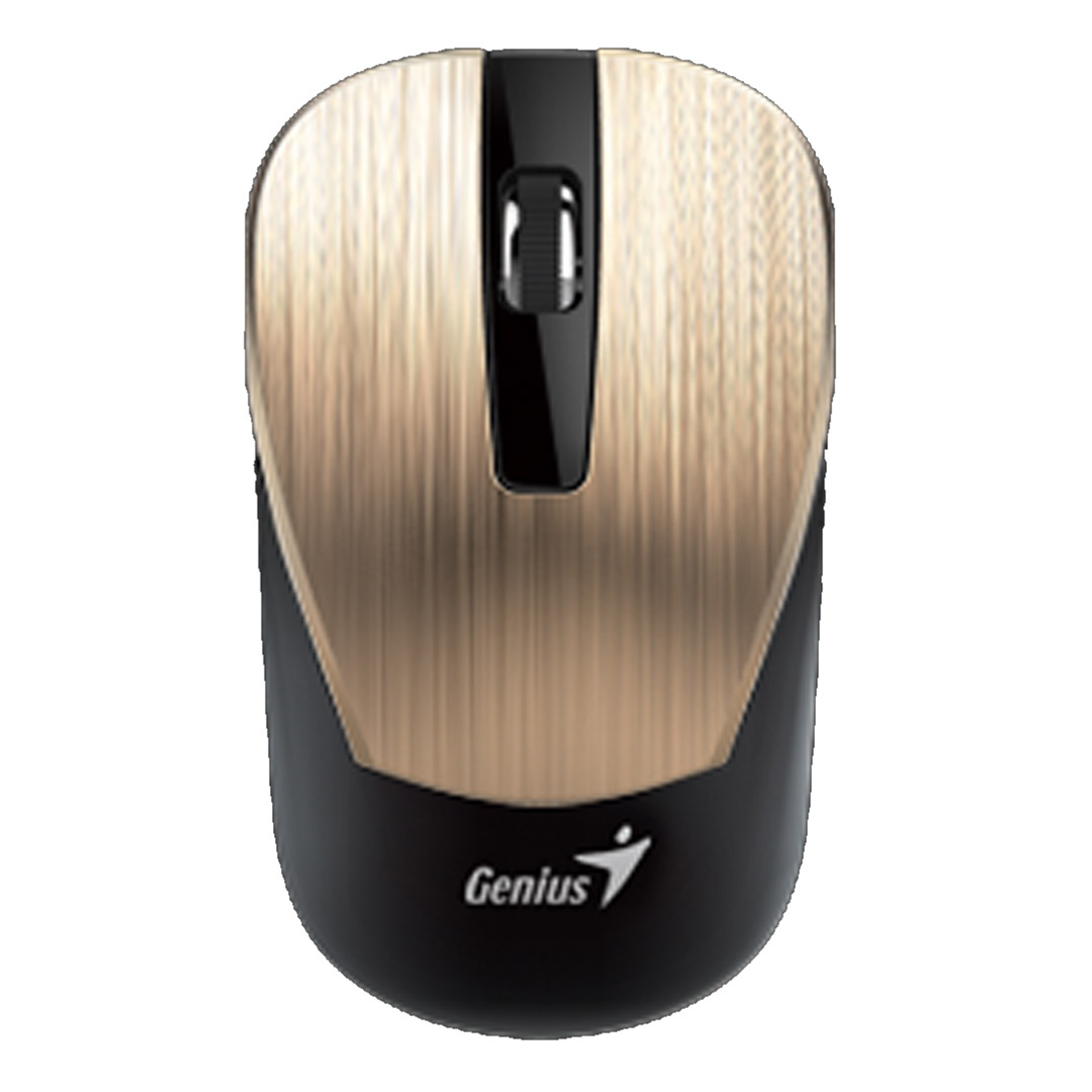 Мышь беспроводная Genius NX-7015, USB, 3 кнопки, 800-1600 dpi, оптическая, золотая