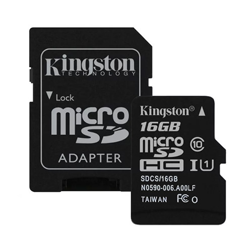 Купить Карта памяти 16 Gb, Kingston, micro SDCS, 10 класс скорости, с ...